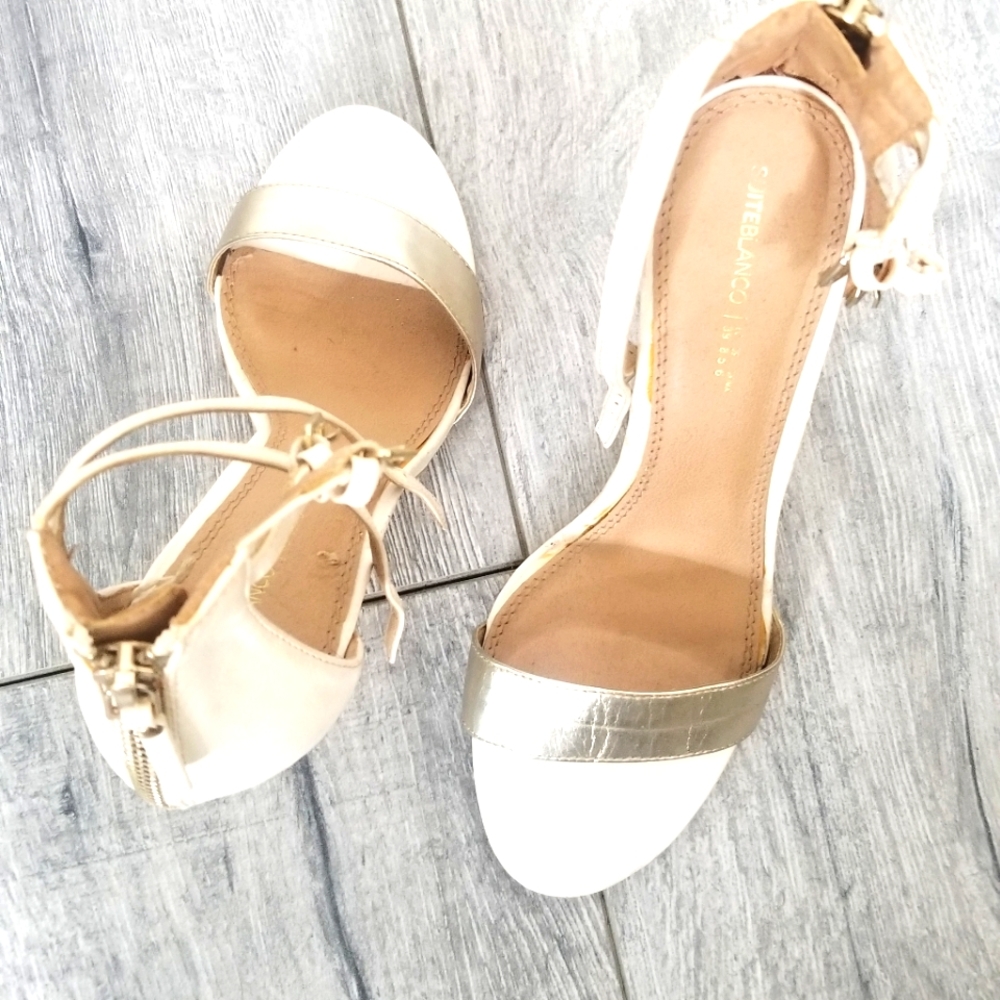 White&Gold heels - Picture 4 of 5